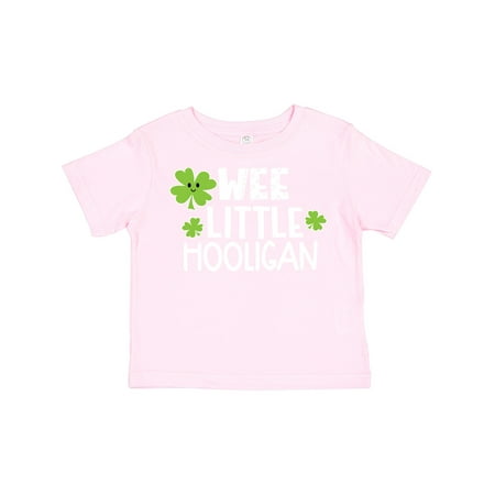 

Inktastic St. Patrick s Day Wee Little Hooligan with Green Clovers Gift Toddler Boy or Toddler Girl T-Shirt