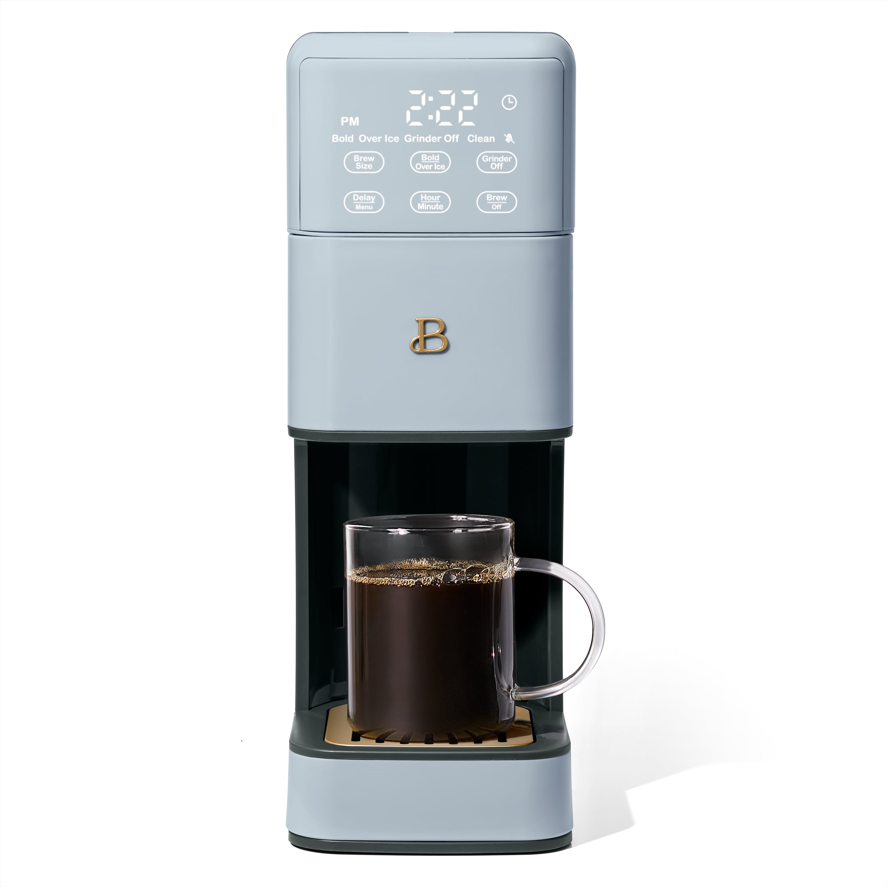 Beautiful Perfect Grind™ Programmable Single Serve Coffee Maker, Cornflower Blue by Drew Barrymore