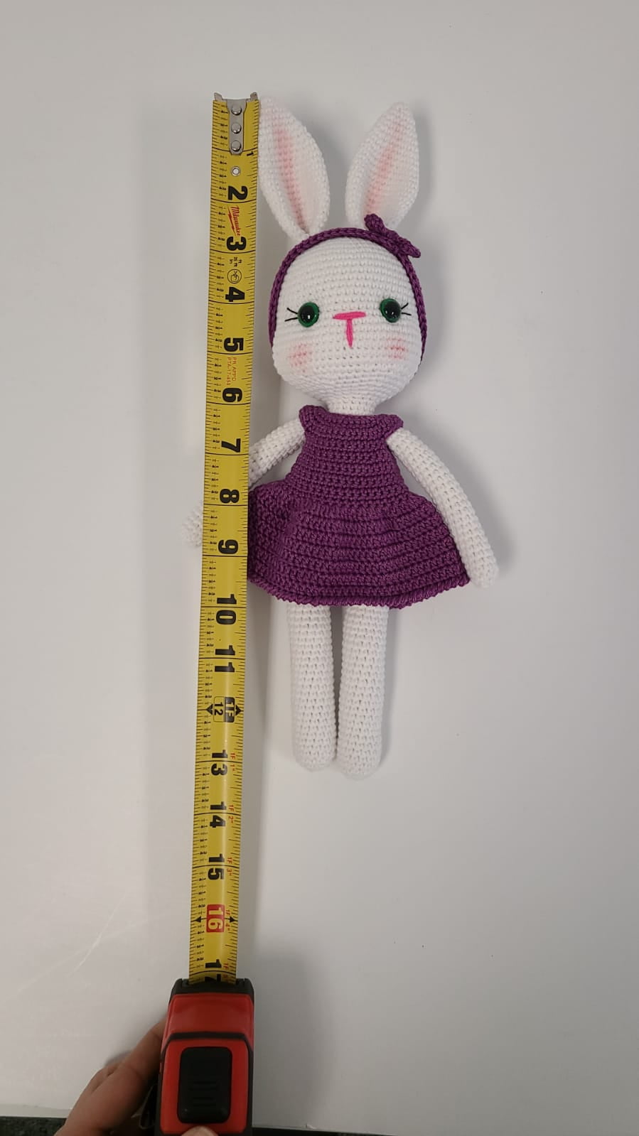 Handmade Amigurumi Rabbit Toy Buddy Bunny Easter Bunny Doll For Kids Unicex – Purple Rabbit- 5.11 inches