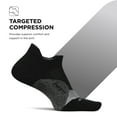 thumbnail image 3 of Feetures Elite Light Cushion No Show Tab Ankle Socks - Sport Sock with Targeted Compression - New Black, S (1 Pair), 3 of 8
