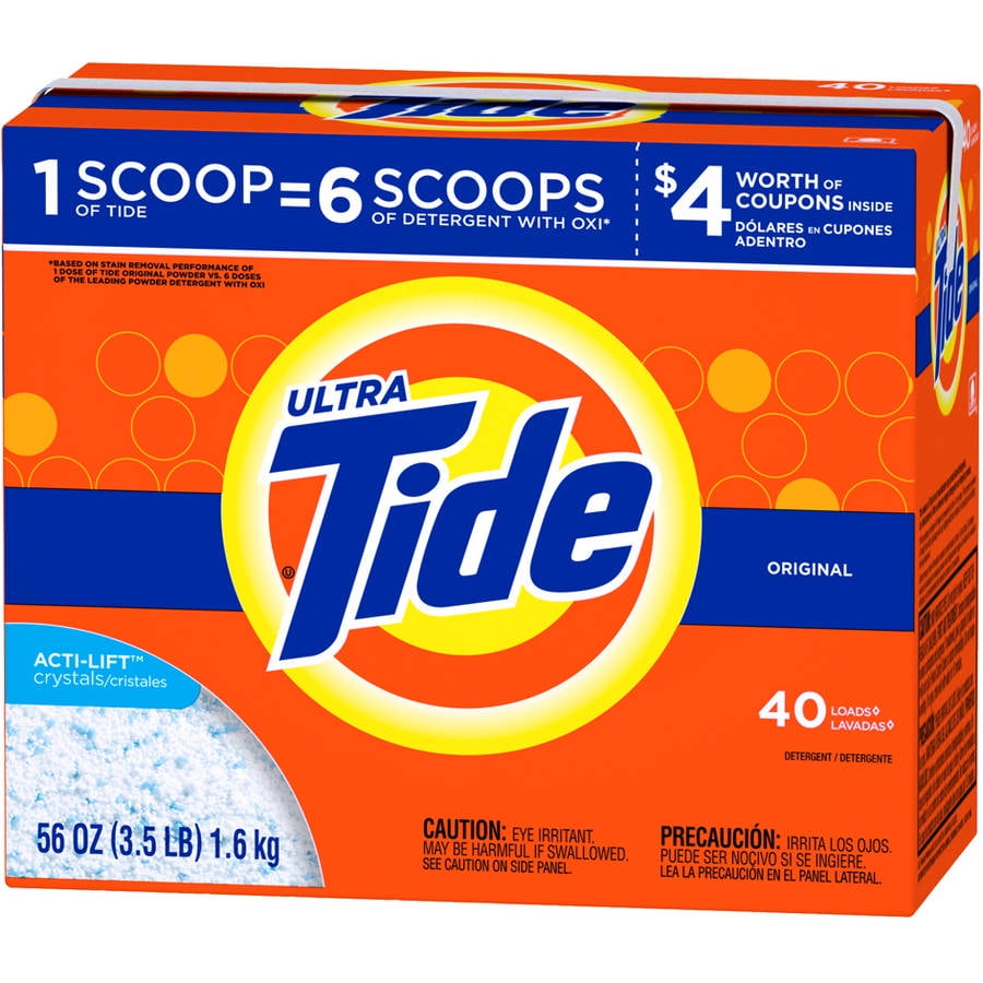 Tide Ultra Original Scent Powder Laundry Detergent, 40 Loads, 56 oz - 2