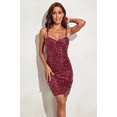 thumbnail image 3 of PrettyGuide Women's Glitter Sequin Bodycon Dress Sexy Tube Top Spaghetti Strap Mini Party Dress Clubwear Night Out, 3 of 7