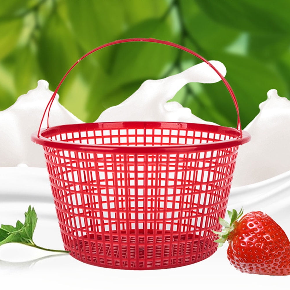 WEUVEB 10pcs Multi-Functional Plastic Produce Basket Fruit Picking and Storage Holder for Use
