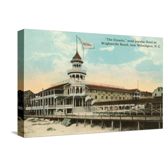 Art.com Oceanic Hotel, Wrightsville Beach, North Carolina Stretched Canvas Print Wall Art, 18" x 12"