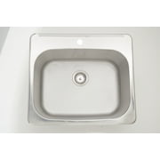 25-in. W CSA Approved Chrome Laundry Sink With Stainless Steel Finish And 18 Gauge