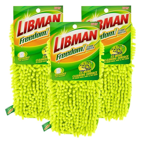 Libman 1486 Freedom Floor Duster Refill Dry Dust Mop Replacement Heads for The Libman Freedom Floor Duster â?? (Pack of 3), Green