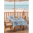 thumbnail image 2 of Outdoor Tablecloth with Umbrella Hole for Patio/Picnic/Party/Camping, Blue Coastal Waterproof Table Cloth Rectangle Table Cover Washable, Nautical Coral Starfish Shell Turtle Summer (60"x 84"), 2 of 8