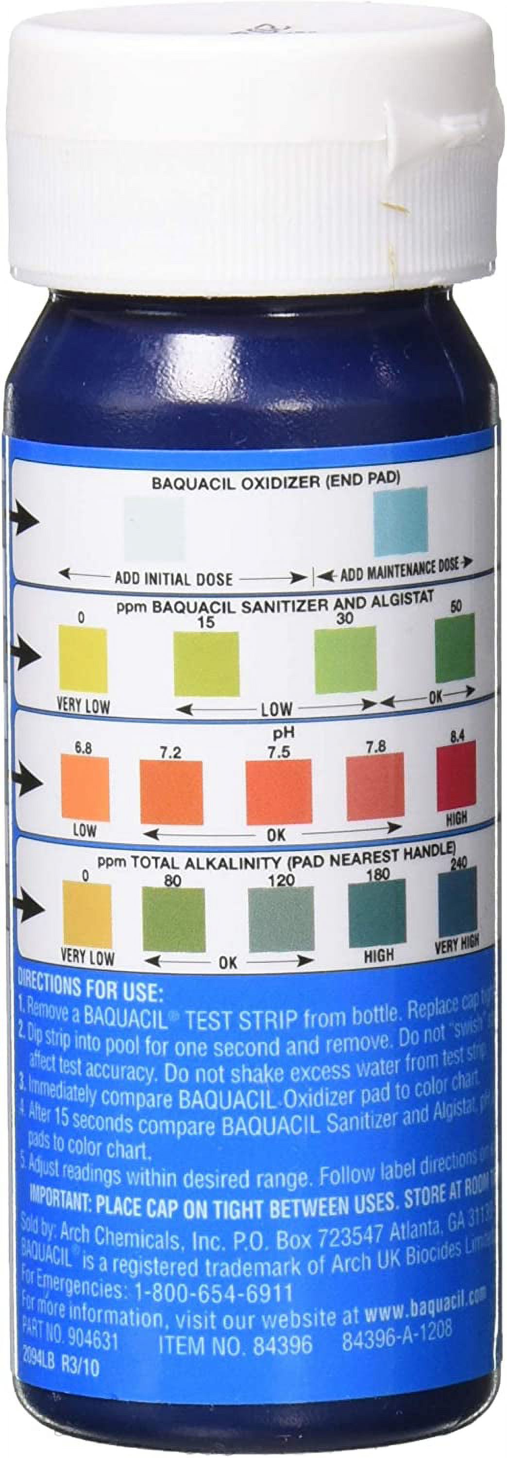 Baquacil 4 Way Test Strips
