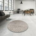 thumbnail image 4 of Ahgly Company Machine Washable Indoor Round Industrial Modern Rose Dust Purple Area Rugs, 8' Round, 4 of 7