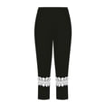 thumbnail image 6 of CPNG Girls Lace Trim Capri Leggings High Waisted Yoga Pants Dance Sports Tights Workout Leggings Kids Solid Color Leggings(Black,12-13 Years), 6 of 9