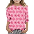 thumbnail image 2 of YUNAFFT T-shirts Décontractés Créatifs pour Enfants Manches 3/4 Col Rond Unisexes Confort Élégant, 2 of 5