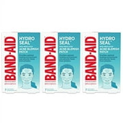 Band-Aid Brand Hydro Seal .. Acne Patches, Non-Medicated Acne .. Blemish Patch Absorbs Fluids .. & Provides a Protective .. Healing Environment for Pimples, .. Value Three Pack, 3 .. x 7 Patches