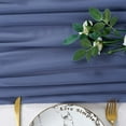 thumbnail image 5 of Table Runner Wedding Chiffon Table Runner Long Table Runners Elegant Sheer Drapes Fabric for Outdoor Table Decoration(Dusty Blue), 5 of 5