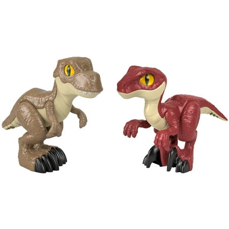 Imaginext Jurassic World Dino Attack Pack, Xl T.Rex And Raptor Figures