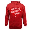 thumbnail image 4 of Goodeals Clearance,Color Block Heart Graphic Hoodies for Men Fleece Pullover Hoodie Loose Fit Soft Hooded Sweatshirt Trendy Valentines Day Hooded(Red,M), 4 of 5