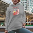 thumbnail image 2 of Retro True Love Never Dies with Skeleton Couple, Valentine's Day Gift, Heather Grey Hooded Sweatshirt or Hoodie, 3XL, 2 of 5