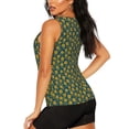 thumbnail image 3 of Lsque Yellow Floral Printed Workout Tank Tops for Women, Athletic Sports Tank Tops, Compression Sleeveless Dry Fit Shirts,Sleeveless Yoga Shirt-XX-Large, 3 of 9