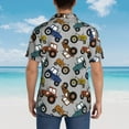 thumbnail image 3 of Lsque Color Tractor pattern Hawaiian Shirt for Men, Unisex Summer Beach Casual Short Sleeve Button Down Shirts-X-Large, 3 of 9