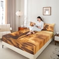 thumbnail image 4 of Feelyou Wildlife Wolf Twin Sheet Sets, Western Rustic Animal Bedding, 3-Piece, 4 of 7