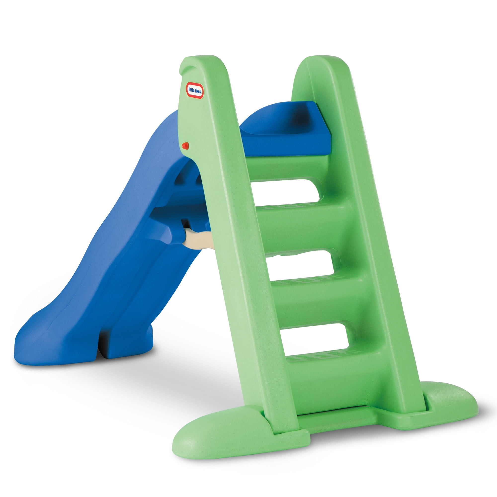 Little Tikes Easy Store Large Playground Slide with Folding for Easy Storage, Outdoor Indoor Active Play, Blue and Green- For Kids Toddlers Boys Girls Ages 2 to 6 Year old - 3