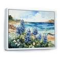 thumbnail image 2 of Designart "Seashore Blue Bonnets I" Blue Bonnets Floater Framed Canvas Prints, 2 of 5