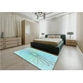 thumbnail image 4 of Ahgly Company Indoor Rectangle Patterned Electric Blue Area Rugs, 7' x 10', 4 of 6