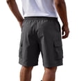 thumbnail image 4 of Cargo Shorts for Men Relaxed Fit Drawstring Waist Hiking Shorts Multi Pockets Outdoor Casual Athletic Short Pants, 3XL, 4 of 7