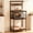 Brown, variant on Modern Bakers Rack with Built-in Power Outlets, Kitchen Microwave Stand Storage Rack, 5-Tier Coffee Bar Station with Hooks