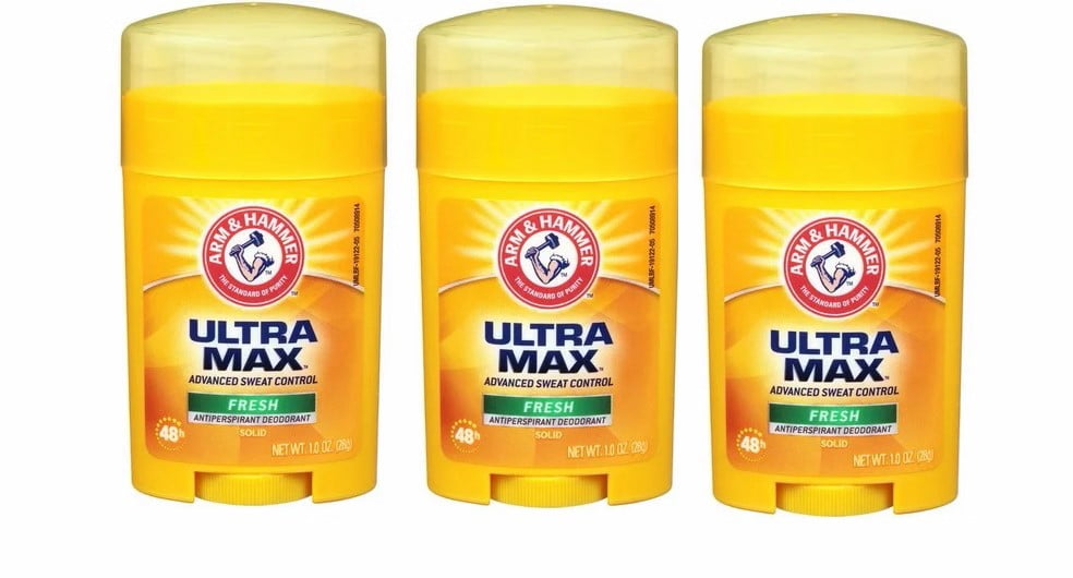 ARM & HAMMER ULTRA MAX Deodorant- Active Sport- Solid Stick, 1.0 Oz, 3 ...