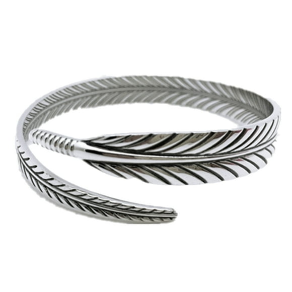 Copper Bracelet White Copper Women Bracelet Bangles Jewelry for Women Girls Ladies (Silver)