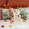 thumbnail image 4 of Fall Pillow Covers 18x18 inch Set of 2 Pumpkin Flower Butterfly Decorative Throw Pillow Covers Autumn Thanksgiving Farmhouse Decoration for Home Couch, 4 of 6