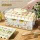 thumbnail image 5 of Bandeja de Hielo para Refrigerador con Tapa y Recipiente | Diseño de Comunicado de Prensa con Un Solo Clic | Plástico Apto para Uso Alimentario | Contenedor Apilable | Molde Pequeño para Cubitos de H, 5 of 6