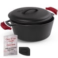 thumbnail image 1 of Juego de 7 cuartos de galón presazonado de hierro fundido Dutch Oven Cuisinel, 1 of 6