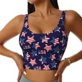 thumbnail image 1 of Balery American Stars Sujetadores deportivos con espalda cruzada para mujer, acolchados, sin costuras, de alto impacto, ideales para yoga, gimnasio, entrenamiento y fitness.-Small, 1 of 8