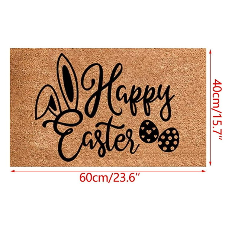 Easter Doormat Happy Easter Home Decorations Non-Slip Welcome Mats For  Front Door, Indoor Outdoor Funny Rug For Home Kitchen 