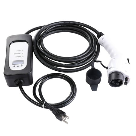EV Charger, 30' Cord and Adapter, SAE J1772-EVSE UL Recognized, LEVEL