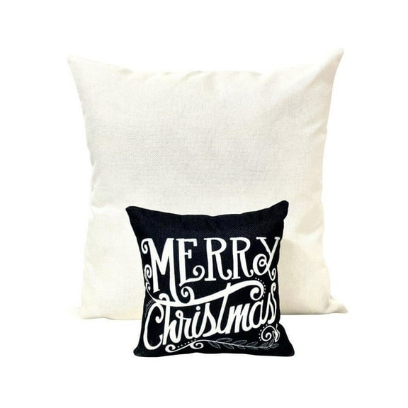 MINI Merry Christmas Black | Christmas decor | 8 x 8 | Home Decor | Primitive Decor | Tiny House Decor | Lumbar Pillow