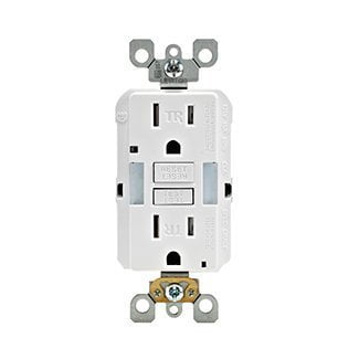 Leviton 15 amps 125 volt Duplex White GFCI Outlet 5-15R 1 pk