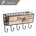 thumbnail image 4 of SNAP INVENT Key Hook & Mail Organizer | Wall Mount Key Holder/Hanger | Wooden Color Mail Slot Basket, 4 of 6