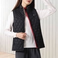 thumbnail image 1 of Chaleco calefactor inteligente con cuello alto y bolsillos para mujer estilo informal holgado para acampar, 1 of 9