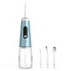 thumbnail image 1 of Qarigey Irrigador de inalámbrico Pantalla digital giratoria 350ml Flosser de agua Herramienta de limpieza de de viaje cuidado de los oídos Azul, 1 of 6