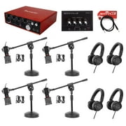 4-Person Podcast Bundle w/Scarlett Interface+Beyerdynamic DT 240 Pro Headphones