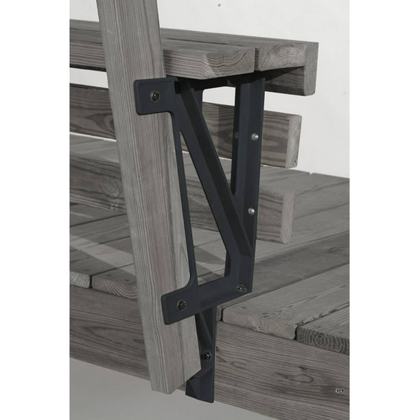 2x4basics Dekmate Deck Bench Brackets Black, 2 pack