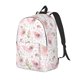 thumbnail image 1 of Disketp Swan And Flowers print Canvas Backpack Lightweight Travel Daypack Student Rucksack Laptop Backpack-Medium, 1 of 5