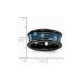 thumbnail image 5 of Grey Titanium Ring Band Wedding Blue Concaved Edward Mirell Black Ti Concave Anodized Teal 8mm, 5 of 5