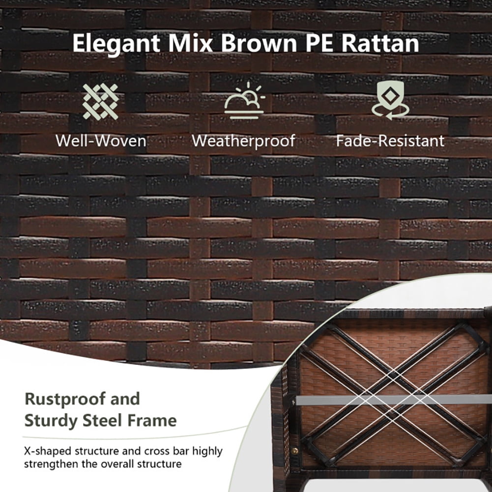 Aimee Lii 2 Pieces Patio Rattan Ottomans with Soft Cushion for Patio and Garden, Outdoor Patio Furniture Set, Gray Aimee Lii 2 Pieces Patio Rattan Ottomans with Soft Cushion for Patio and Garden, Outdoor Patio Furniture Set, Gray