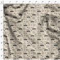 thumbnail image 4 of Soimoi White Modal Satin Fabric Cartruck & Farmhouse Text Print Sewing Fabric Yard 42 Inch Wide, 4 of 5