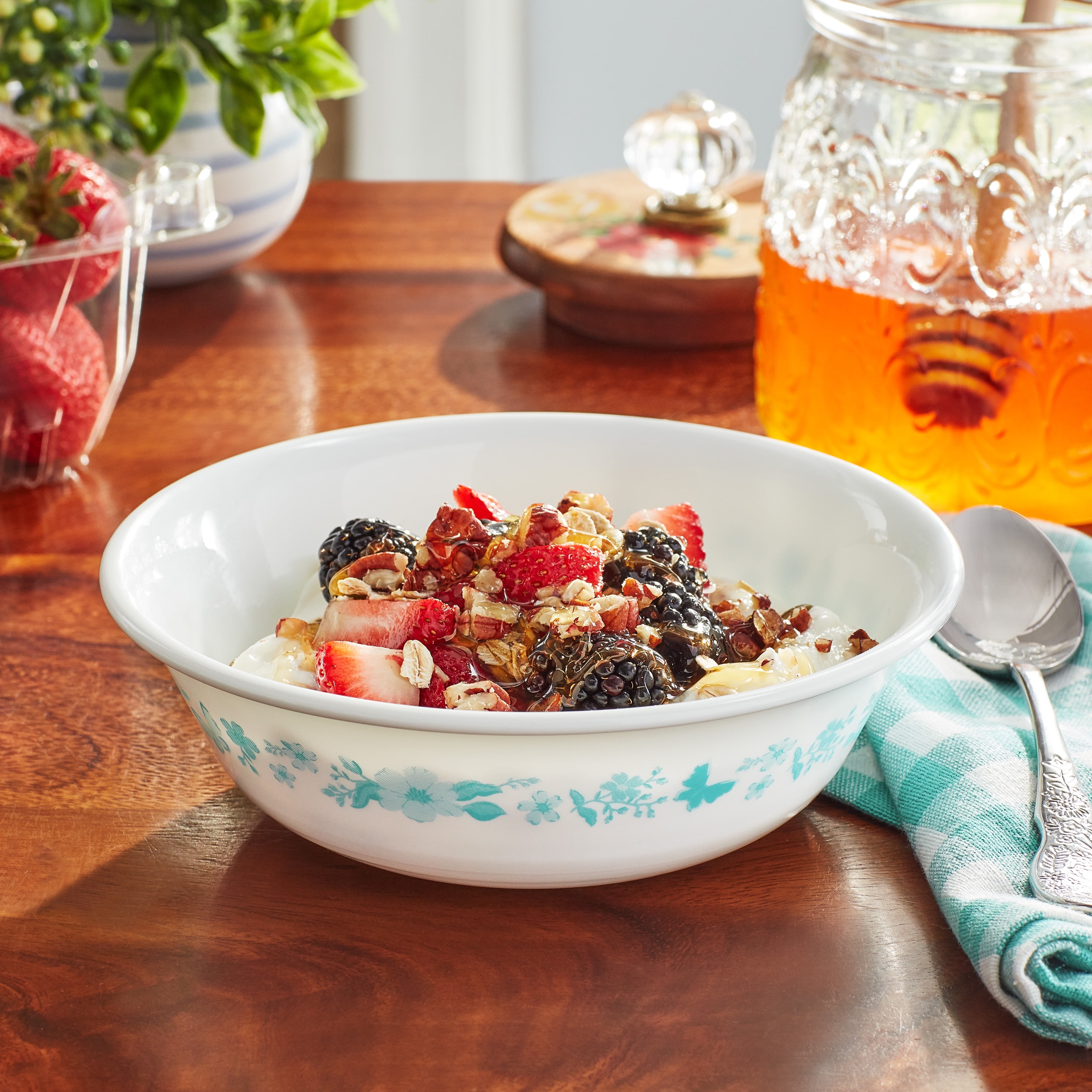(2 pack) The Pioneer Woman by Corelle Bowl, Evie, Teal