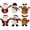 Mix-6PCS, variant on 6 Pieces Christmas Tableware Holder Silverware Holders Pockets Forks Bag Snowman Santa Claus Elk Decor for Xmas Dinner Table Decorations