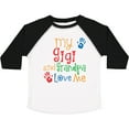 thumbnail image 3 of Inktastic My Gigi and Grandpa Love Me Boys or Girls Toddler T-Shirt, 3 of 5